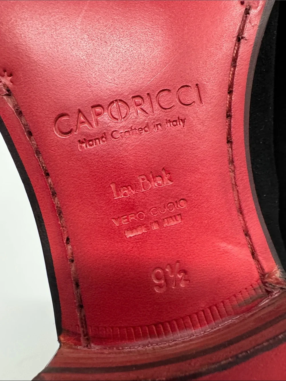 Caporicci Black calfskin Suede Derby Shoes 9.5 (so soft, like butter)